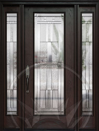 Cachet decorative glass door