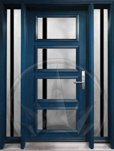 Alta decorative glass door